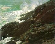Winslow Homer High Cliff, Coast of Maine oil painting